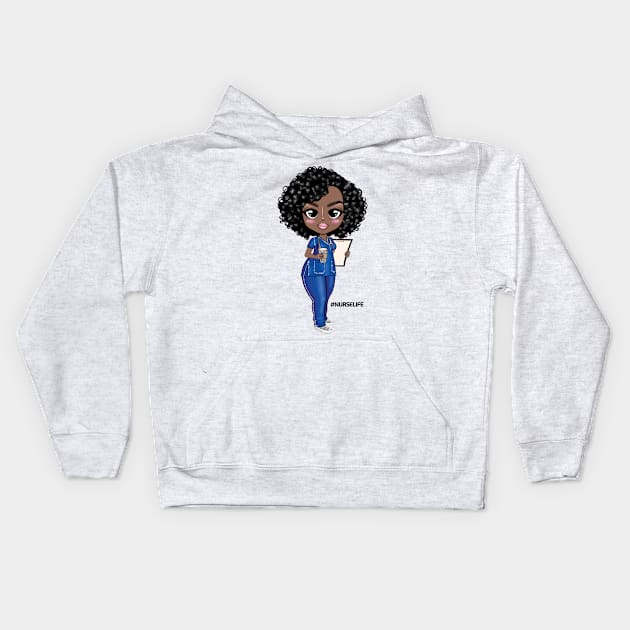 African American Nurse Doll Kids Hoodie by FruttiColors